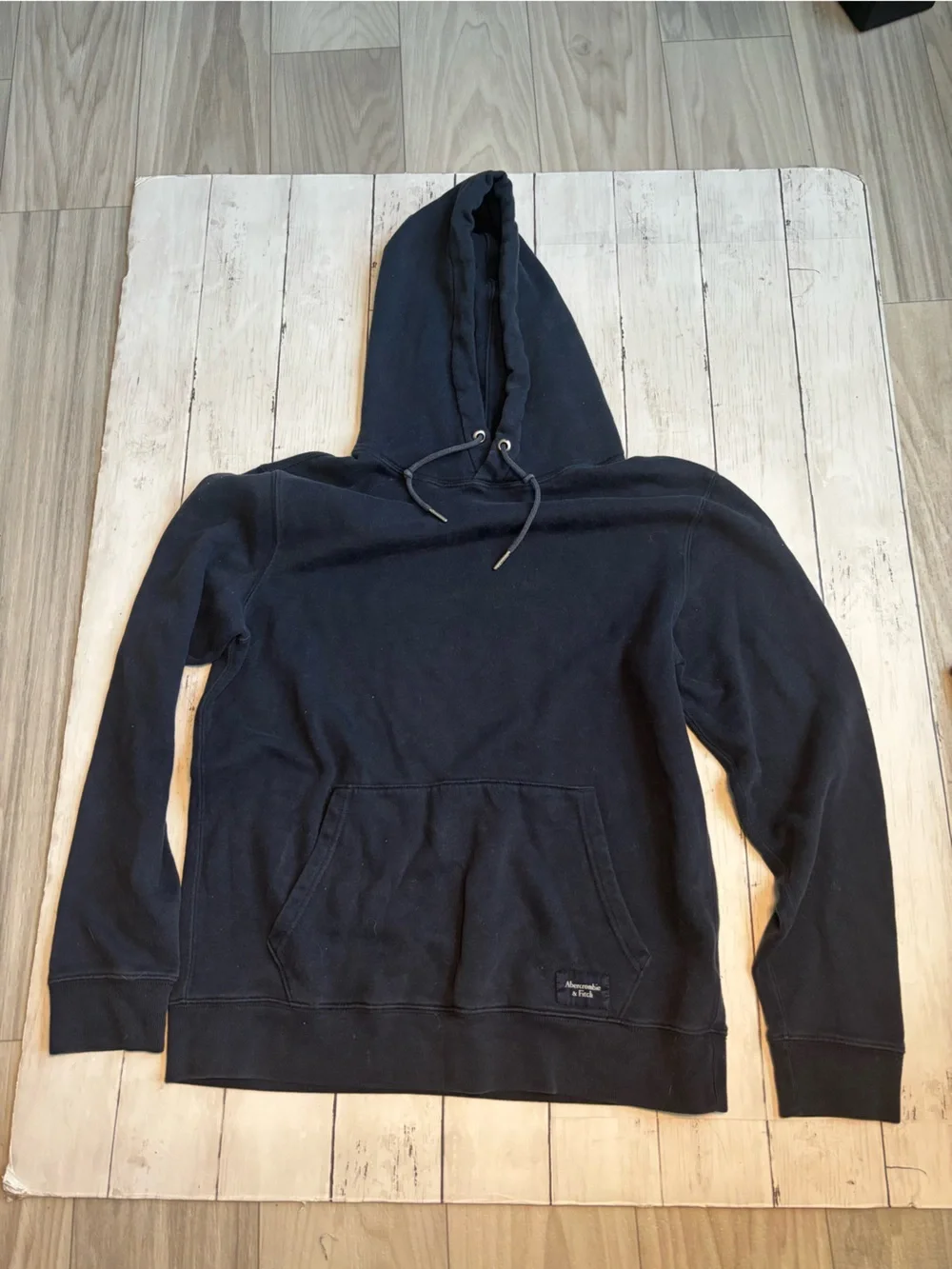 Abercrombie and Fitch Black Hooded Pullover Sweatshirt